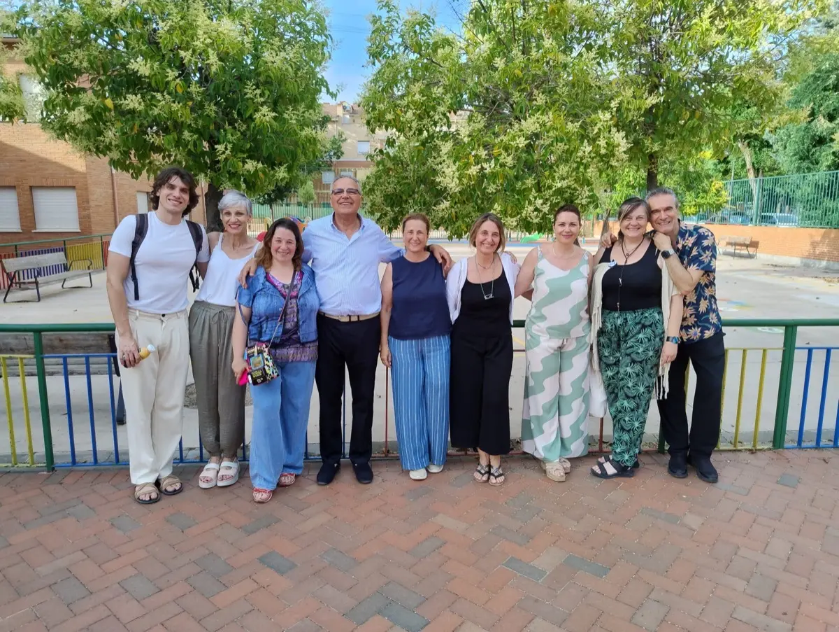 Con algunos de los alumnos del último Taller
